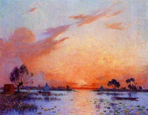 Sunset in Briere II, unknow artist